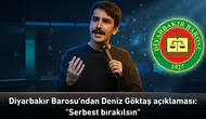 Diyarbakır Barosu'ndan Deniz Göktaş açıklaması: "Serbest bırakılsın"