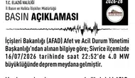 Sivrice merkezli deprem sonrası Elazığ Valiliğinden hasar açıklaması