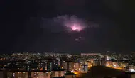 Elazığ semalarında şimşekler görsel şölen oluşturdu