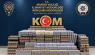 Nusaybin yolunda kaçak sigara operasyonu
