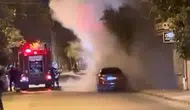 Elazığ'da gece vakti park halindeki otomobil alevlere teslim oldu