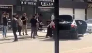 Kızıltepe sokaklarında gergin anlar lüks aracı hurdaya çevirdi
