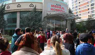 Elazığ Özel Medikal Hospital çalışanları maaşlarını alamadıkları için protesto düzenledi