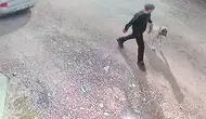 Siverek'te Kangal cinsi köpeğin çalınma anı güvenlik kamerasına yansıdı