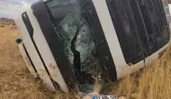 Kurtalan yolunda kamyon kazası sürücü hastanelik oldu