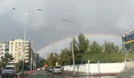 Siirt semalarında yağmur sonrası beliren renkli görüntü herkesi büyüledi