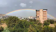 Dicle semalarında beliren gökkuşağı görenleri kendine hayran bıraktı