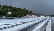 Bingöl'de sağanak sonrası gökkuşağı ve dolu sürprizi yaşandı