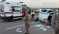 Patnos yolunda korkutan kaza: Araç takla attı