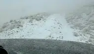 Nemrut Kalderası mevsimin ilk karı ile beyaza büründü