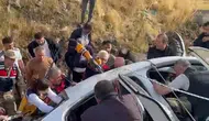 Elazığ'da kontrolden çıkan otomobil şarampole yuvarlandı