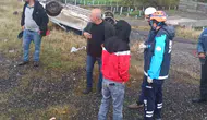 Bingöl'de kontrolden çıkan otomobil takla attı