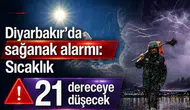 Diyarbakır’da sağanak alarmı: Sıcaklık 21 dereceye düşecek