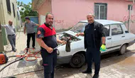 Şanlıurfa'da otomobilin motoruna saklanan yılan paniğe yol açtı