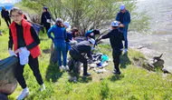 Haçlı Gölü’nde öğrenciler doğayı korumak için sahaya indi