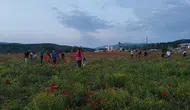 Bingöl yolundaki kırmızı manzara sürücüleri mola vermeye zorladı