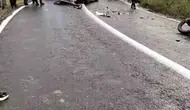 Çermik yolunda motosiklet ve otomobil çarpıştı