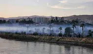 Cizre’de mangal dumanı nehri kapladı
