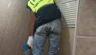 Siirt Eruh’ta lavabo borusuna sıkışan kedi kurtarıldı