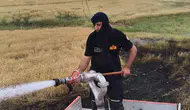 Silvan’da hasat zamanı korkutan yangın