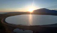 Bitlis'te iki göl arasında unutulmaz gün batımı manzarası