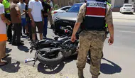 Nusaybin yolunda motosiklet kazası bir kişiyi hastanelik etti