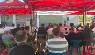 Korkut halkı milli maç için dev ekranda buluştu