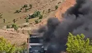 Siirt Eruh yolunda kamyon alevlere teslim oldu