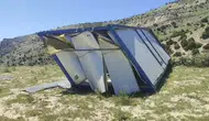 Tunceli'de fırtına dev konteyneri kağıt gibi savurdu