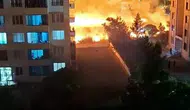 Bağcılar’da apartmanların arasındaki arazide korkutan yangın