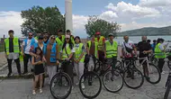 Tatvan sahilinde bağımlılığa karşı pedal çevirdiler