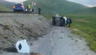 Muradiye yolunda kamyonet şarampole uçtu
