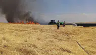 Diyarbakır’da anız yangını yüzlerce dönümü küle çevirdi
