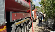 Van'da bir ev ve samanlık küle döndü