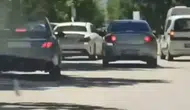 Elazığ trafiğinde tehlikeli şov kameraya yansıdı