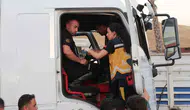Cizre sanayi kavşağında iki tır çarpıştı