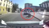 Batman'da motosiklet kazası kameraya saniye saniye yansıdı