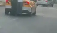 Diyarbakır trafiğinde ölüme davetiye çıkaran patenli yolculuk