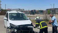 Siirt'te Emniyet Müdürlüğü yakınında trafik kazası