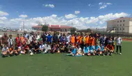 Çaldıranlı gençler yaz kursunda futbolla bir araya geldi
