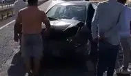 Nusaybin İpekyolu üzerinde kamyonet ve otomobil çarpıştı