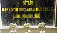 Bitlis merkezli operasyonda araçta 8 kilo uyuşturucu bulundu