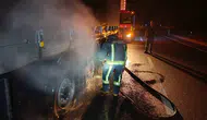 Van Muradiye kara yolunda tırın lastikleri alev aldı