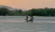 Batman Samanyolu mevkiinde yükselen suların ortasında kalan iki kişi kurtarıldı