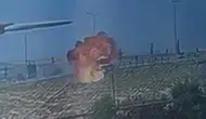 Batman Balpınar kavşağında devrilen beton mikseri alevler içinde kaldı