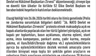 Elazığ genelinde eylem ve etkinliklere iki haftalık kısıtlama getirildi