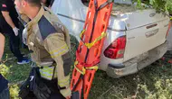 Muş kırsalında kontrolden çıkan araç şarampole yuvarlandı