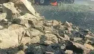 Lice ilçesinde hasat vakti yanan biçerdöver kullanılamaz hale geldi