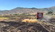 Kovancılar Kuşhane köyünde çıkan arazi yangını ekiplerin müdahalesiyle söndürüldü