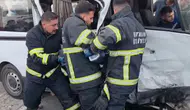 Batman yolunda iki minibüsün karıştığı kazada dokuz kişi yaralandı